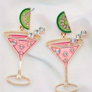 Earrings Pink and Green Cocktail LET’s party!!!!